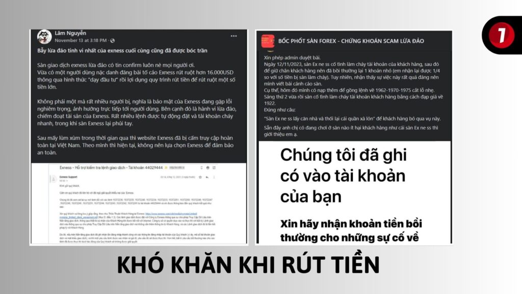 Khó khăn khi rút tiền