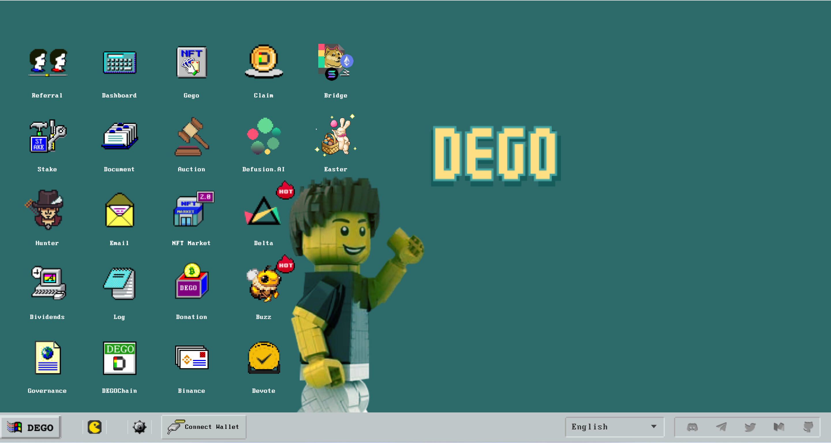 Trang chủ của website Dego Finance