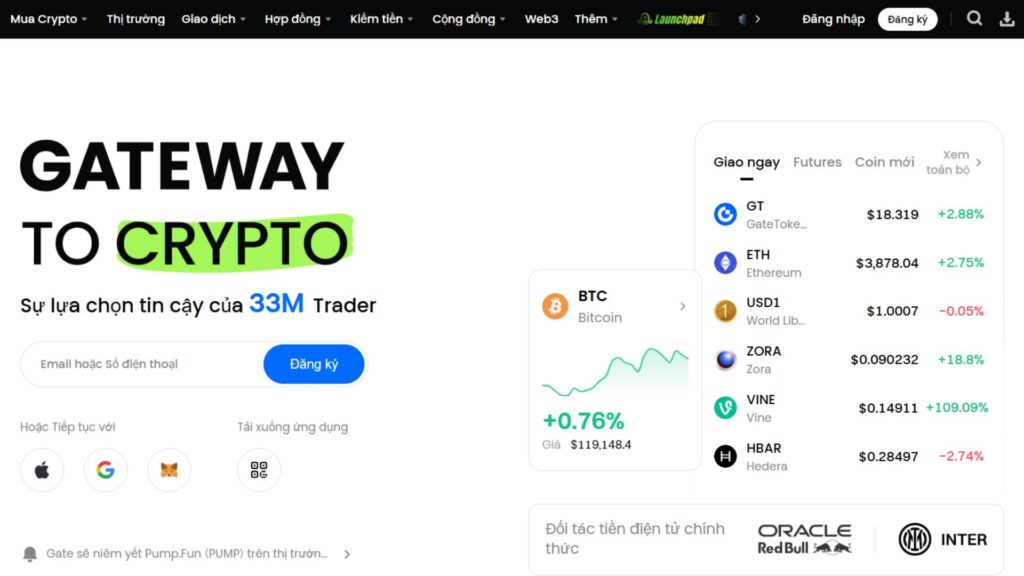 Sàn gate io là gì? Đánh giá sàn gate io chuyên sâu 1 Trang web của sàn gate io